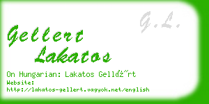 gellert lakatos business card